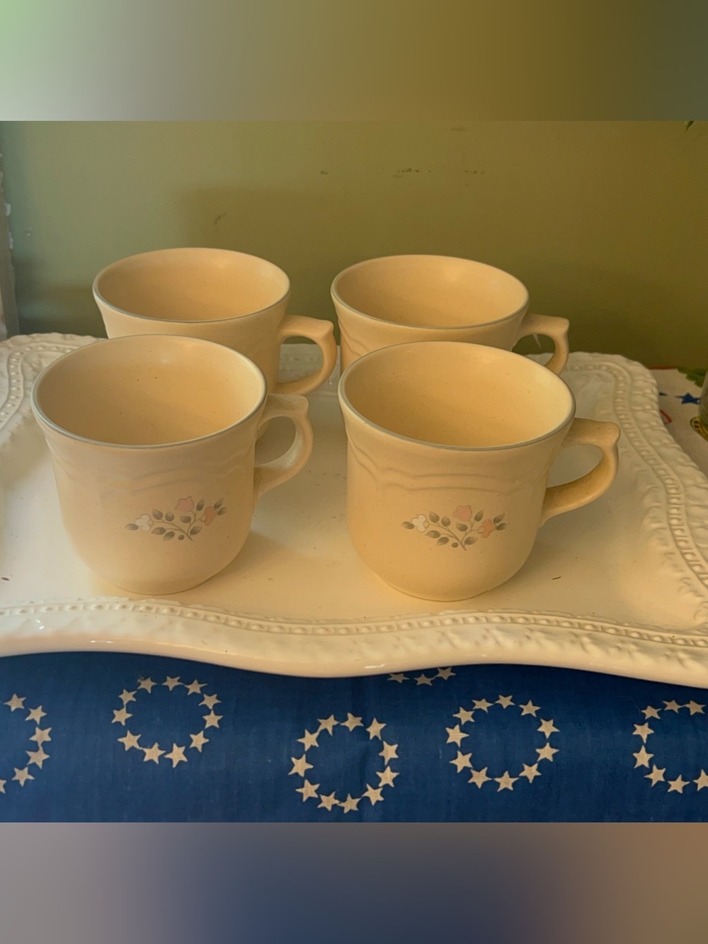 Pfaltzgraff Stoneware Remembrance Mugs Set of 4